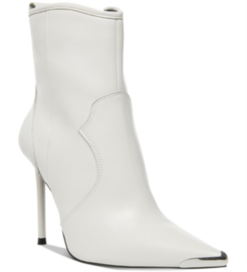 Steve Madden Women's Tina Western Stiletto Booties White Size 7M