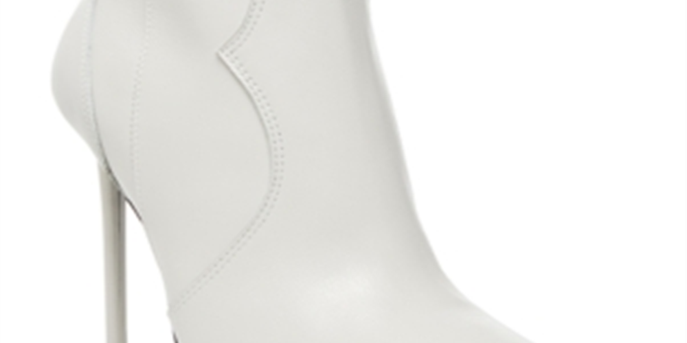 Steve Madden Women's Tina Western Stiletto Booties White Size 7M