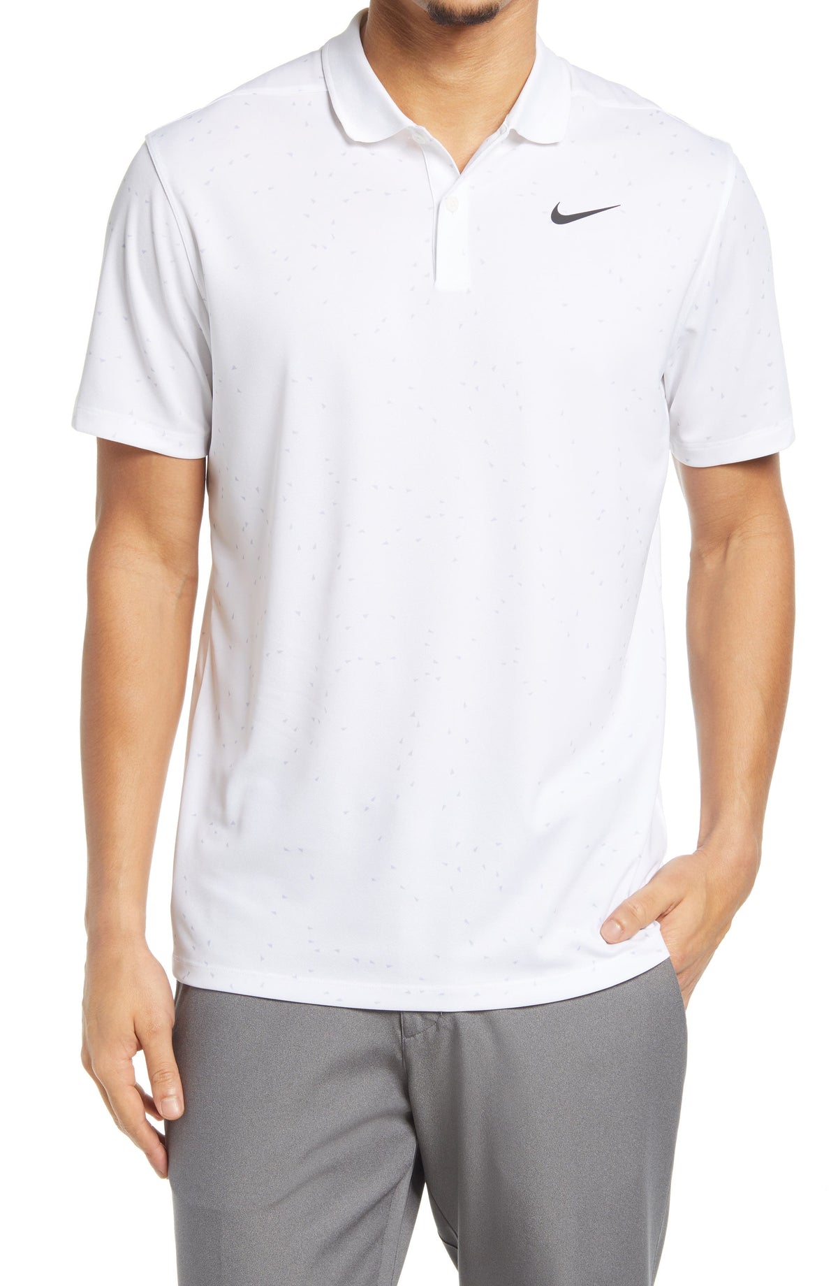 Nike Golf Dri-Fit Victory Polo In White/Black Size Large