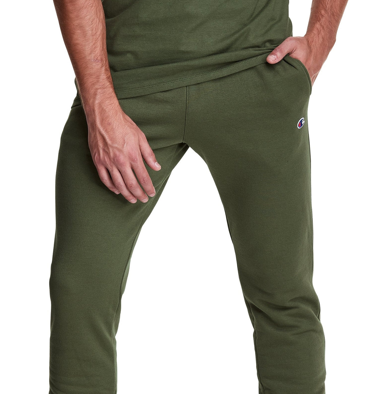 Champion Men's Powerblend Fleece Joggers Green Size Small
