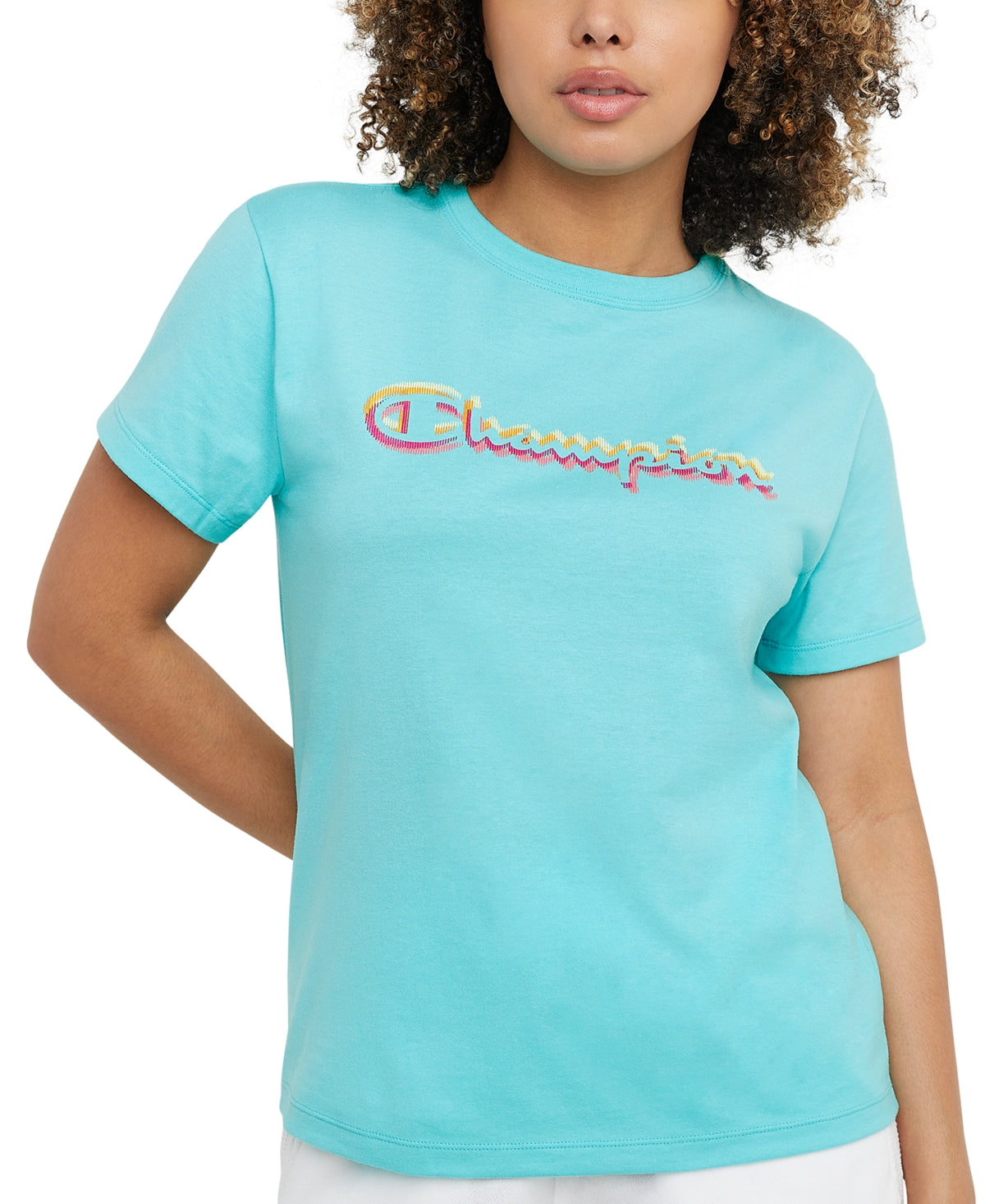 Champion Women's Classic Logo T-Shirt Blue