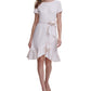 Calvin Klein Women's Ruffled Tulip Hem Crepe Dress Pink Size 14