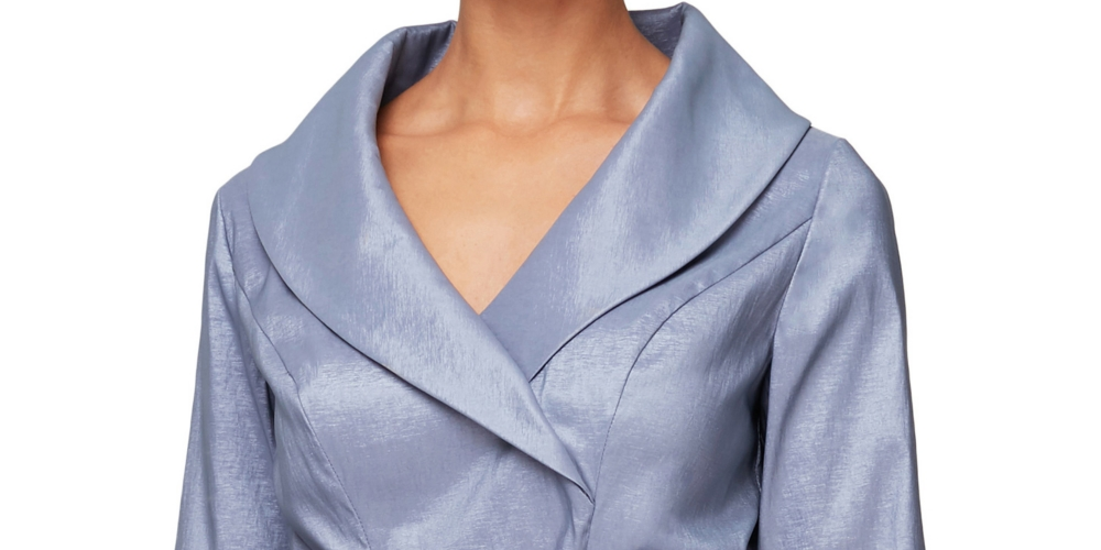 Alex Evenings Women's Taffeta Top Purple Size Petite X-Large