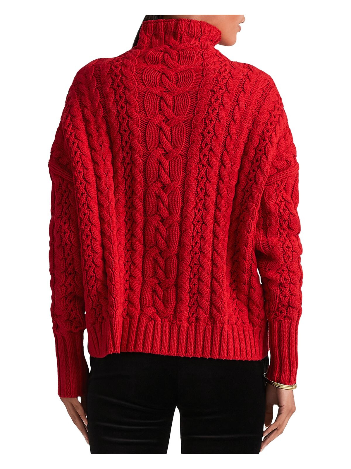 Ralph Lauren Women's Long Sleeve Turtle Neck Sweater Red Size XX-Large