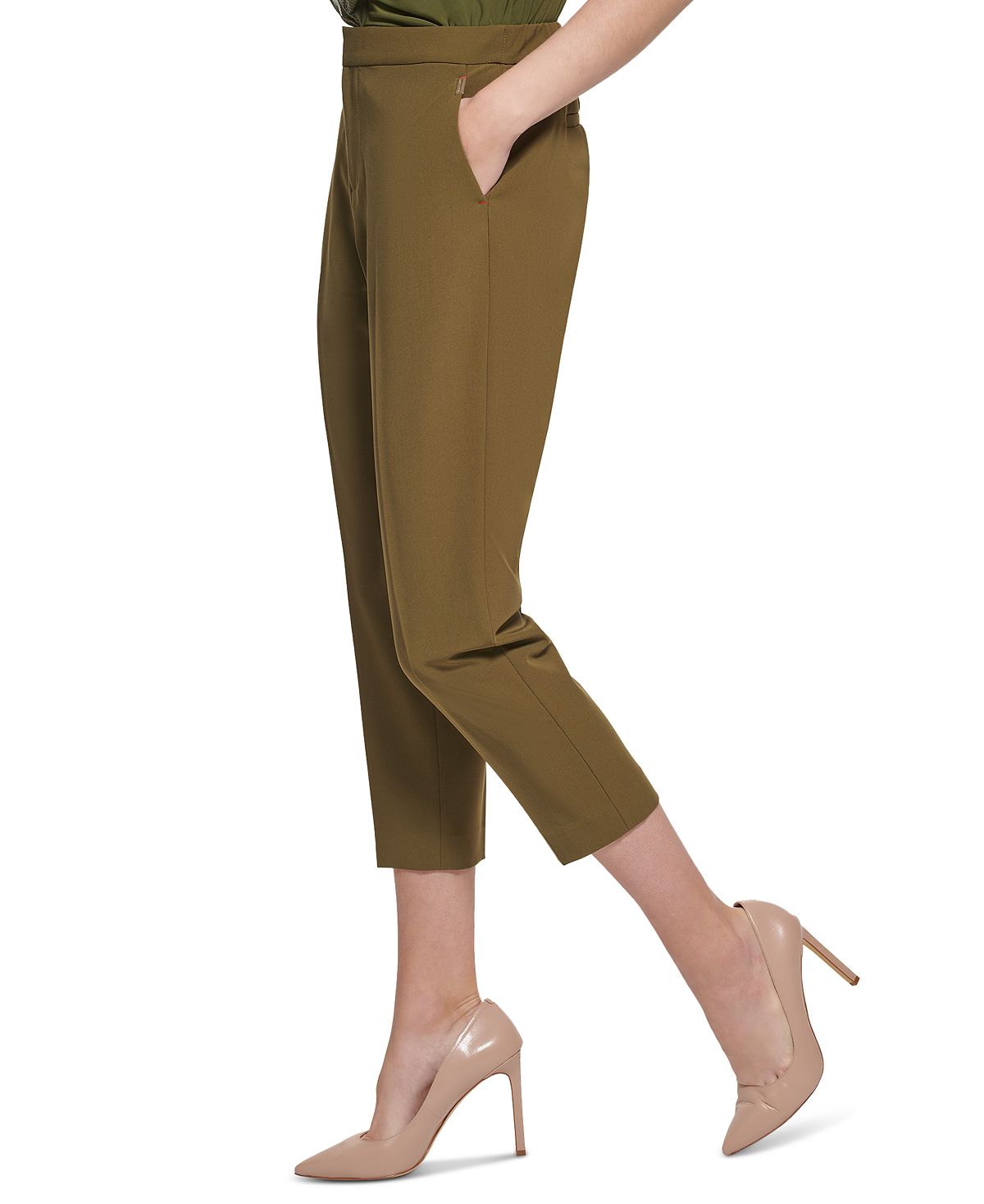 Tommy Hilfiger Women's Sloane Cropped Ankle Pants Green Size 8