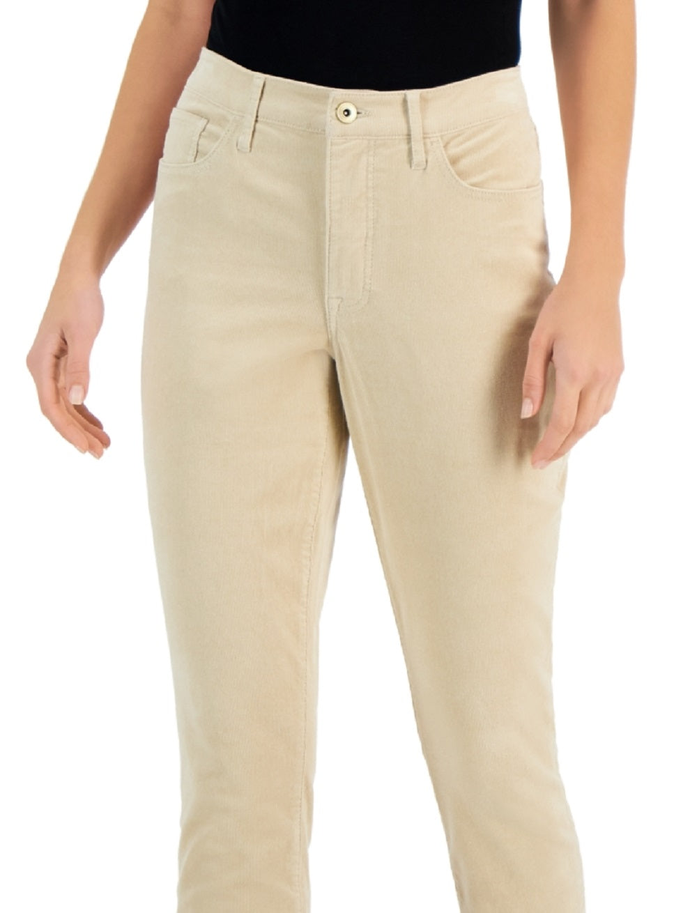 Tommy Hilfiger Women's Corduroy Skinny Ankle Pants Brown Size 2