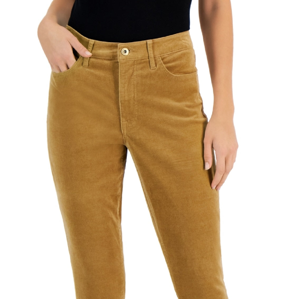 Tommy Hilfiger Women's Corduroy Skinny Ankle Pants Brown Size 8