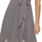 Tommy Hilfiger Women's Printed Midi Dress Black Size 2