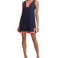 Tommy Hilfiger Women's Contrast Trim Shift Dress Blue Size 10