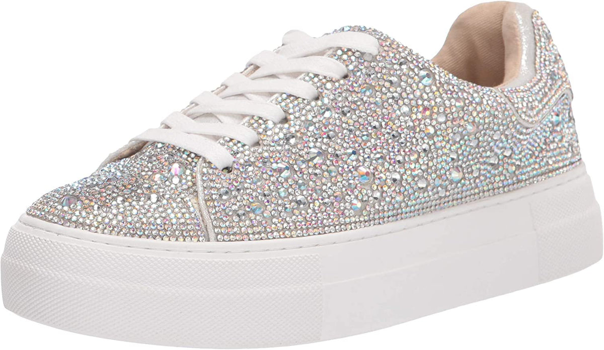 Betsey Johnson Women's Sidny Sneakers Shoes White Size 8.5 M