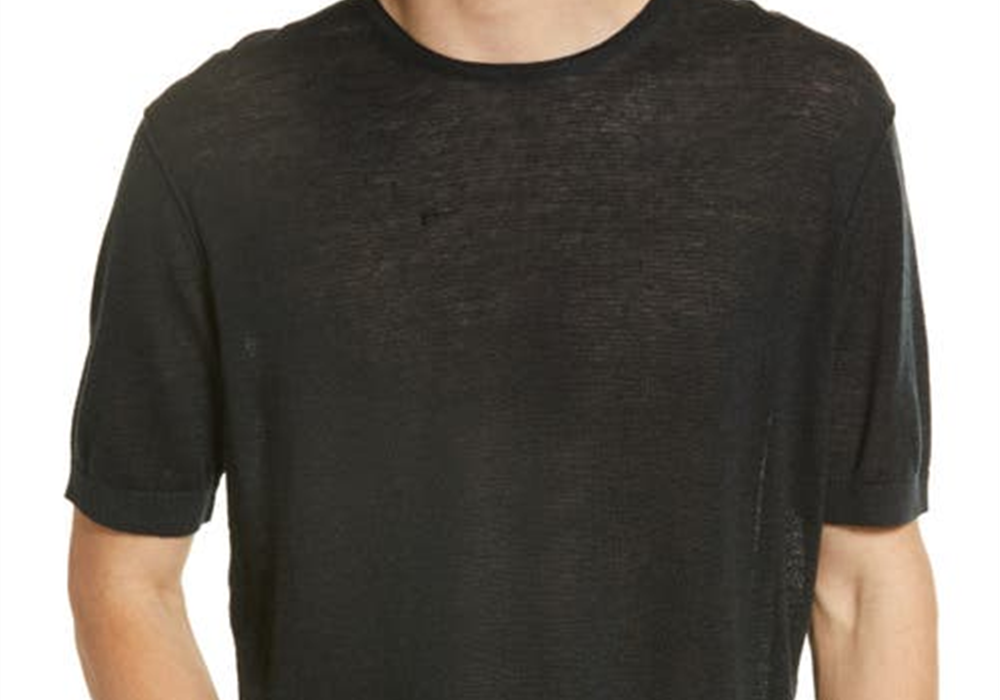 Rag & Bone Louis Organic Cotton T-Shirt In Black Size X-Large