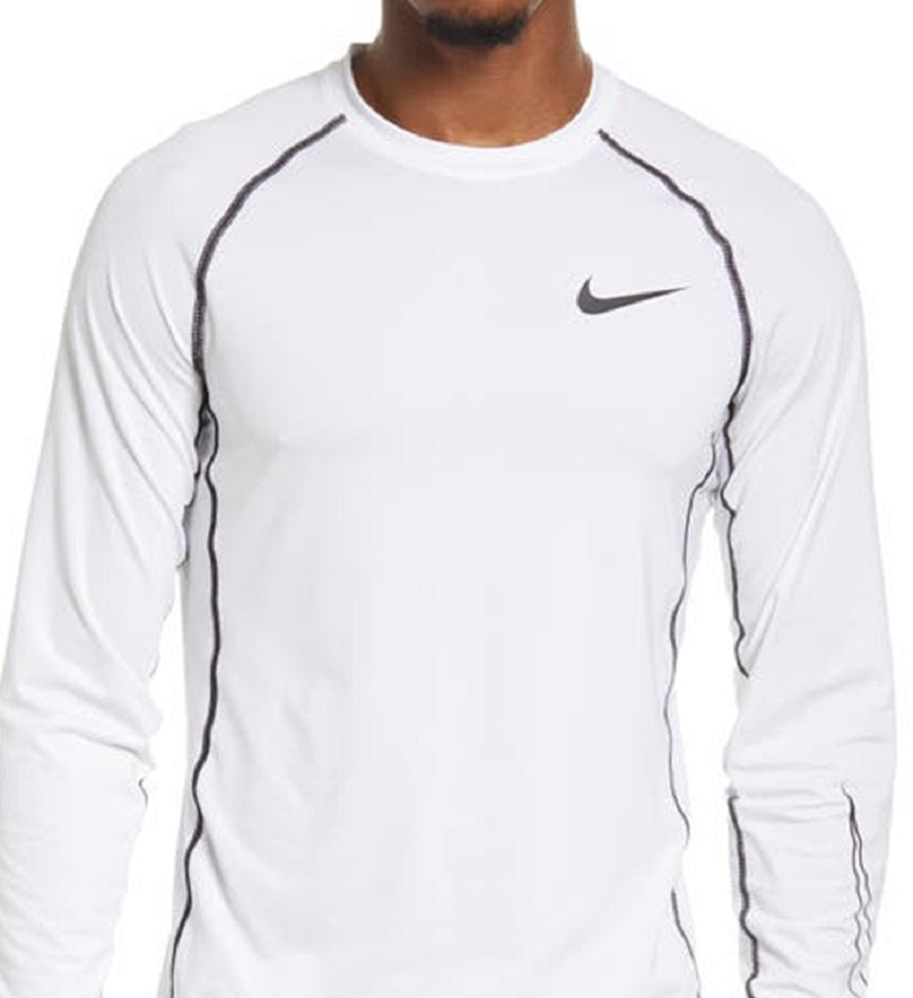 Nike Men's Pro Dri Fit Performance Slim Fit T-Shirt White Size Large