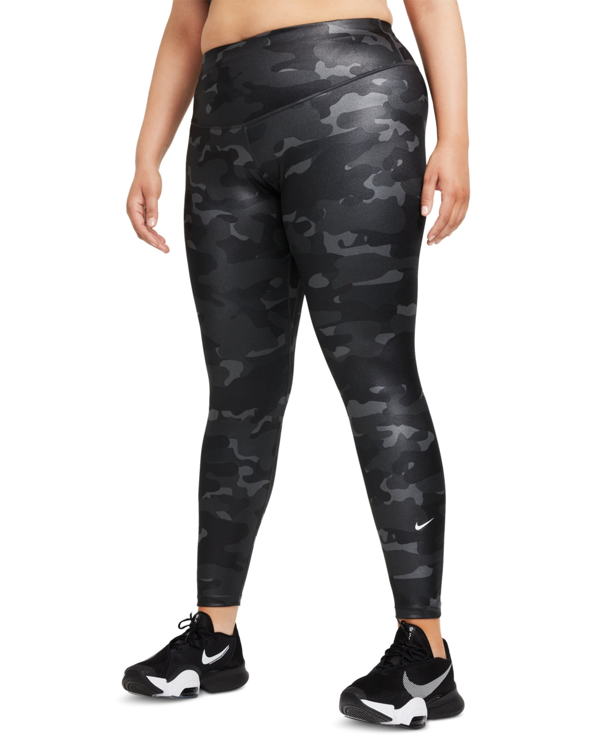 Nike Women's Dri Fit Camo Leggings Gray Size 2X