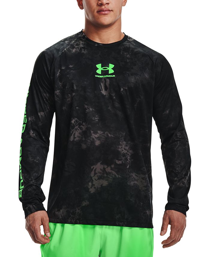 Under Armour Men's Ua Tech Performance Logo Graphic Long Sleeve T-Shirt Blue Size L