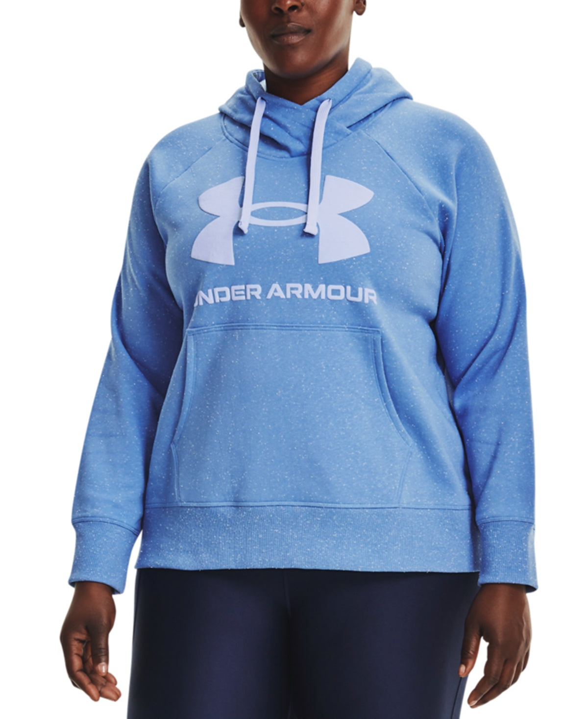 Under Armour Women's Rival Fleece Logo Hoodie Blue Size 2X