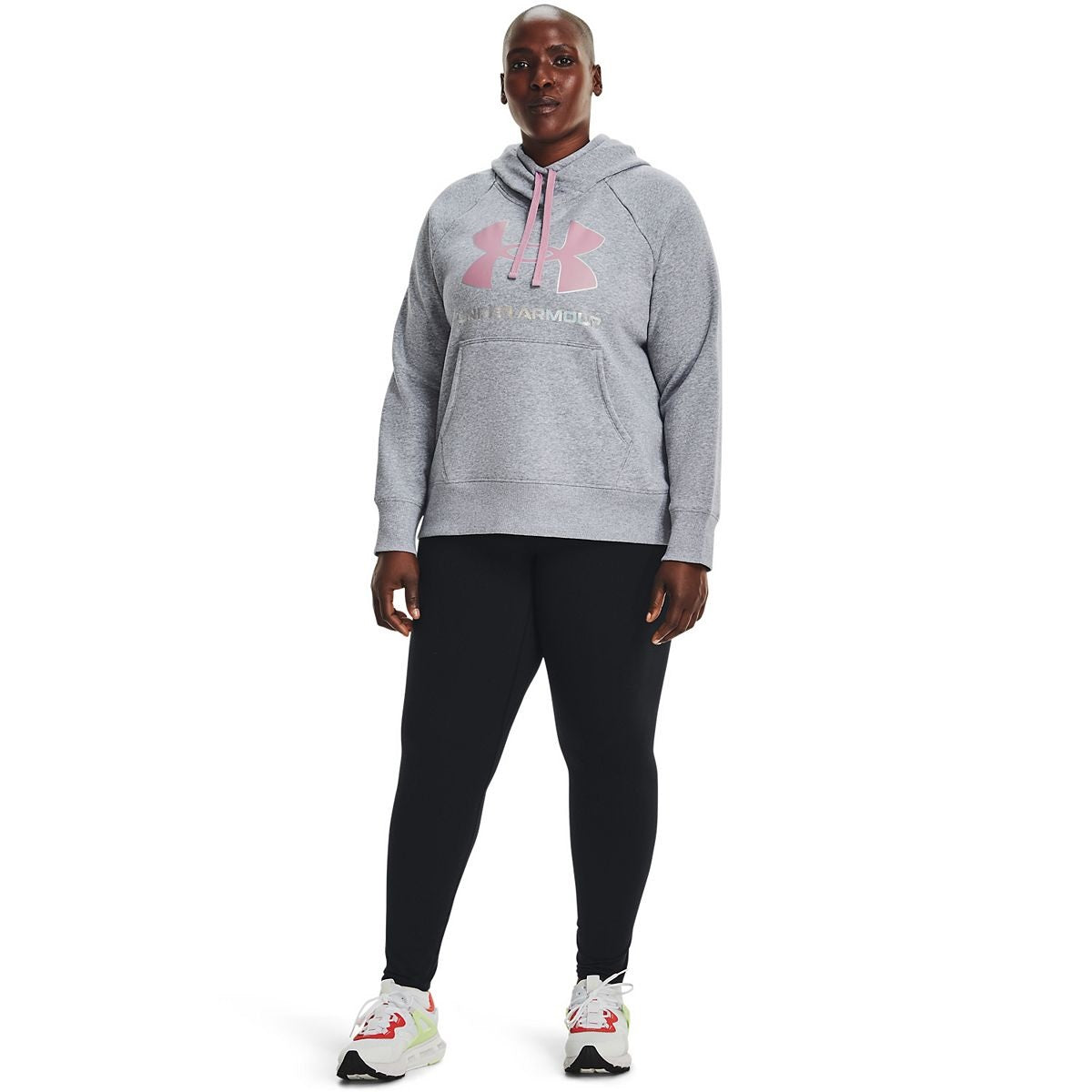Under Armour Women's Rival Fleece Hoodie Gray Size 1X