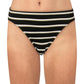 Ralph Lauren Women's Dylan Metallic Striped Hipster Swim Bottom Black Size 12