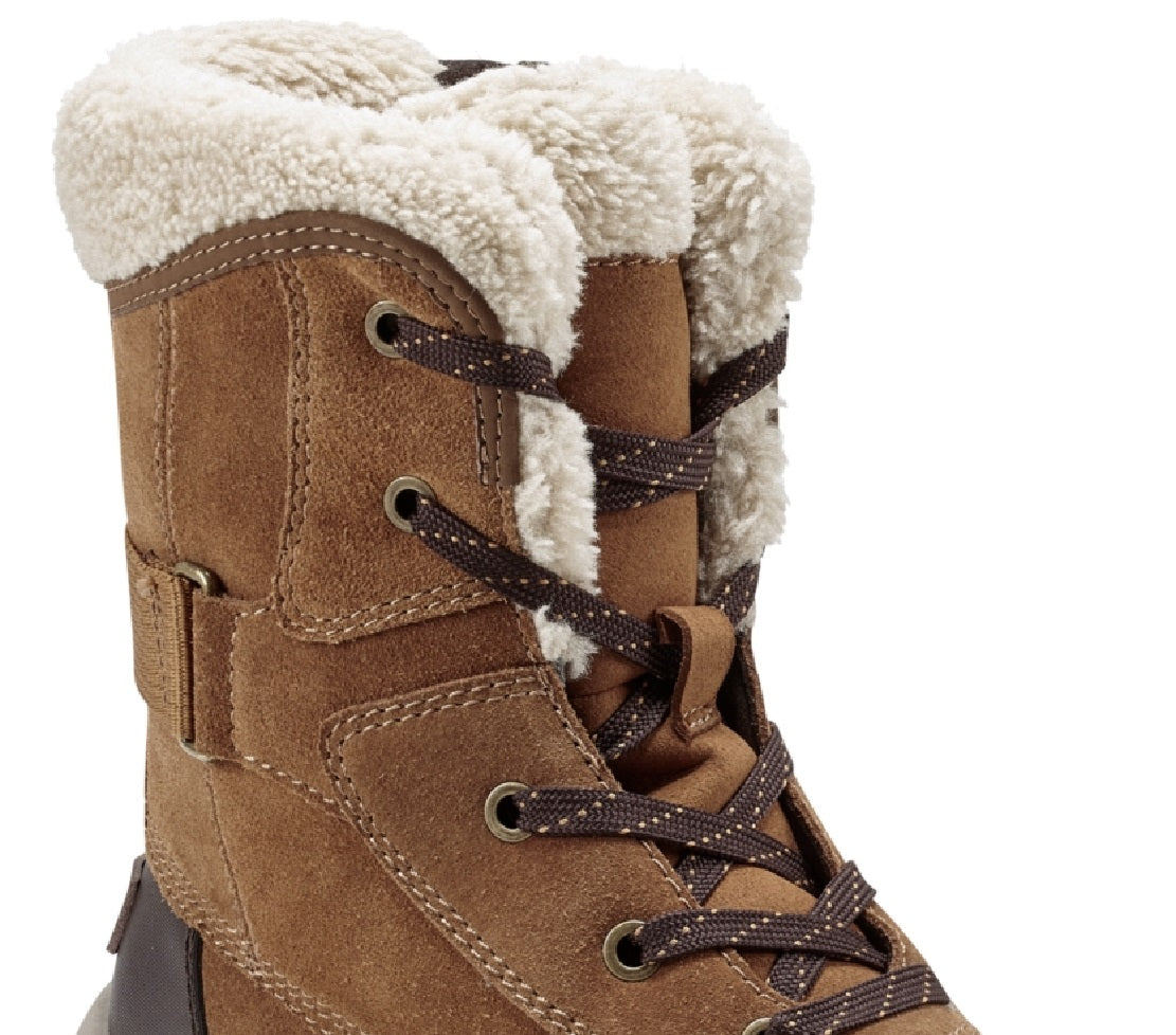 Easy Spirit Women's Norte Water Resistant Faux Fur Lined Boot Brown Size 9.5 W