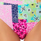 California Waves Junior's Printed High Waist Bikini Bottoms Swimsuit Green