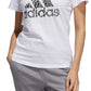 adidas Women's Cotton Animal Print Logo T-Shirt White Size Small