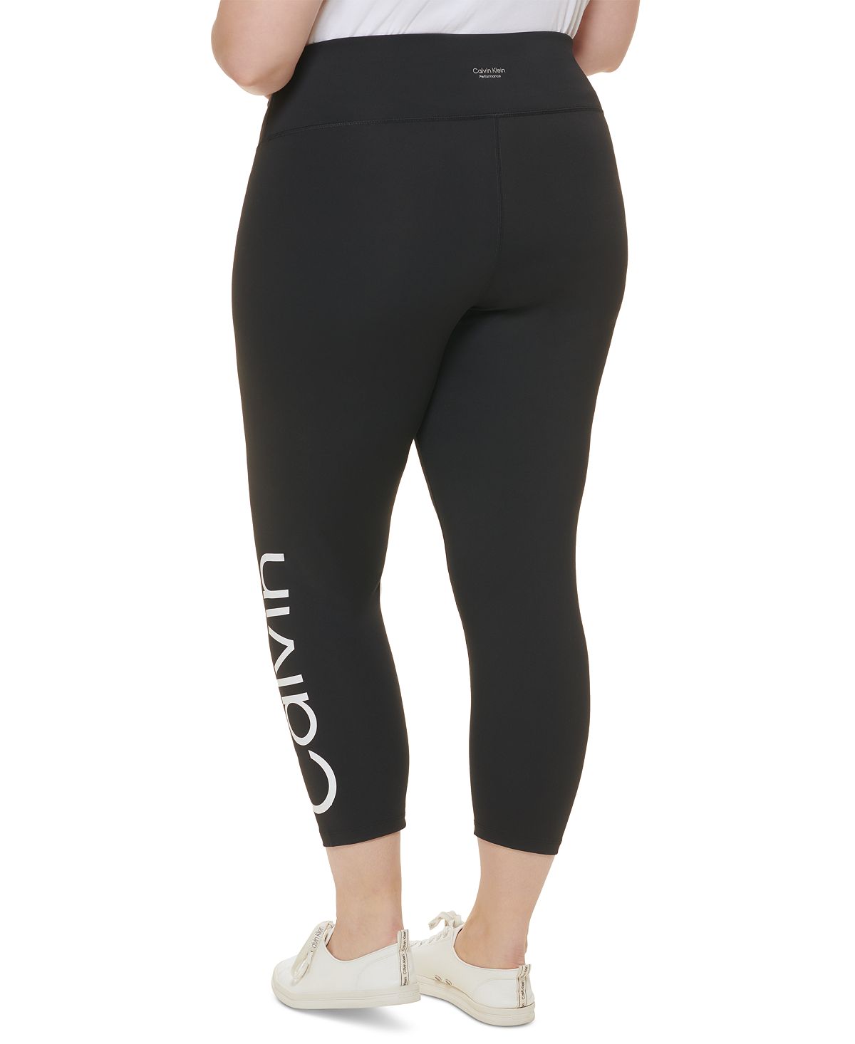 Calvin Klein Women's Logo High Waist Leggings Black Size 2X