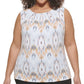 Calvin Klein Women's Plus Printed Top White Size 2X