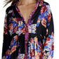Free People Women's Brunch A Bunch Tunic Shirt Black Size Small