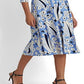 Ralph Lauren Women's Floral Surplice Jersey Dress Blue Size 8