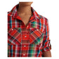 Ralph Lauren Women's Cotton Madras Shirt Orange Size 3X