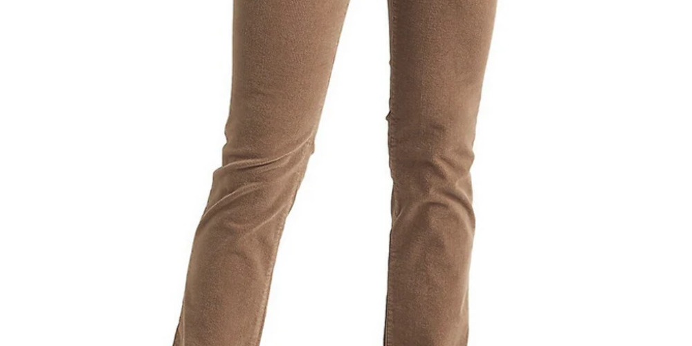 Ralph Lauren Women's Corduroy Mid Rise Straight Pant Brown Size 16