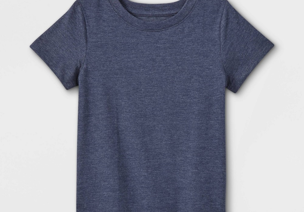 Cat & Jack Toddler Boys' Solid Jersey Knit Short Sleeve T-Shirt Navy Blue 5T