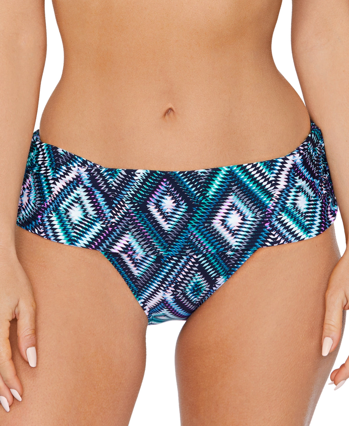 Island Escape Women's Tahiti Bikini Bottoms Swimsuit Black Size 8