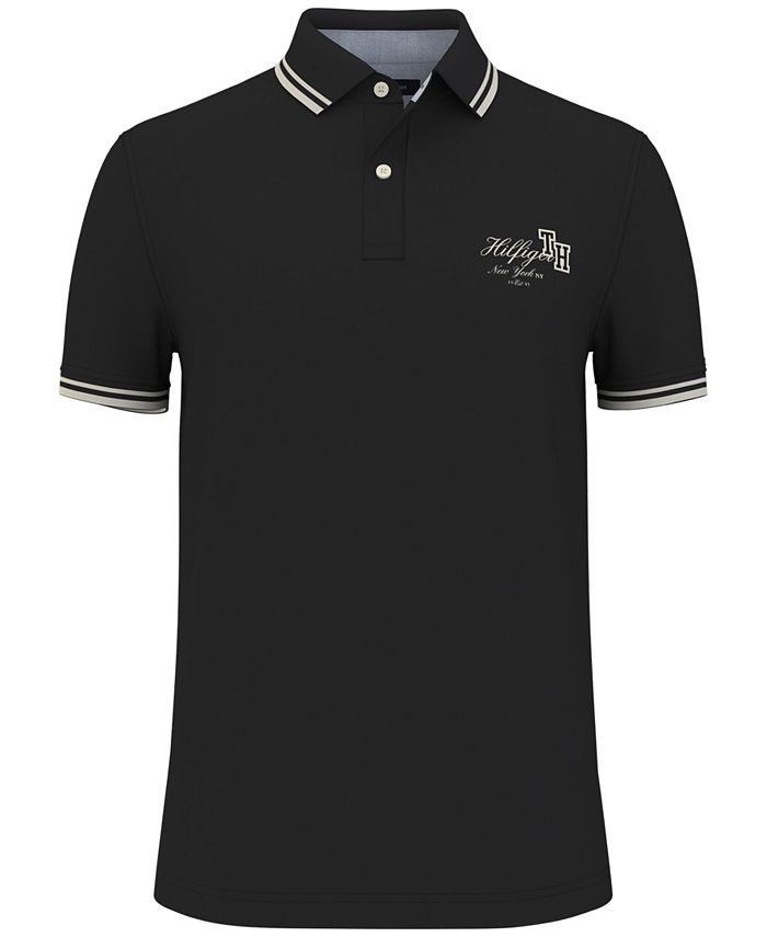 Tommy Hilfiger Men's Christian Regular Fit Polo Shirt Black Size Small