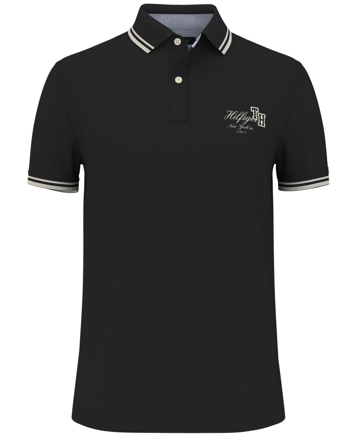 Tommy Hilfiger Men's Christian Regular Fit Polo Shirt Black Size XL