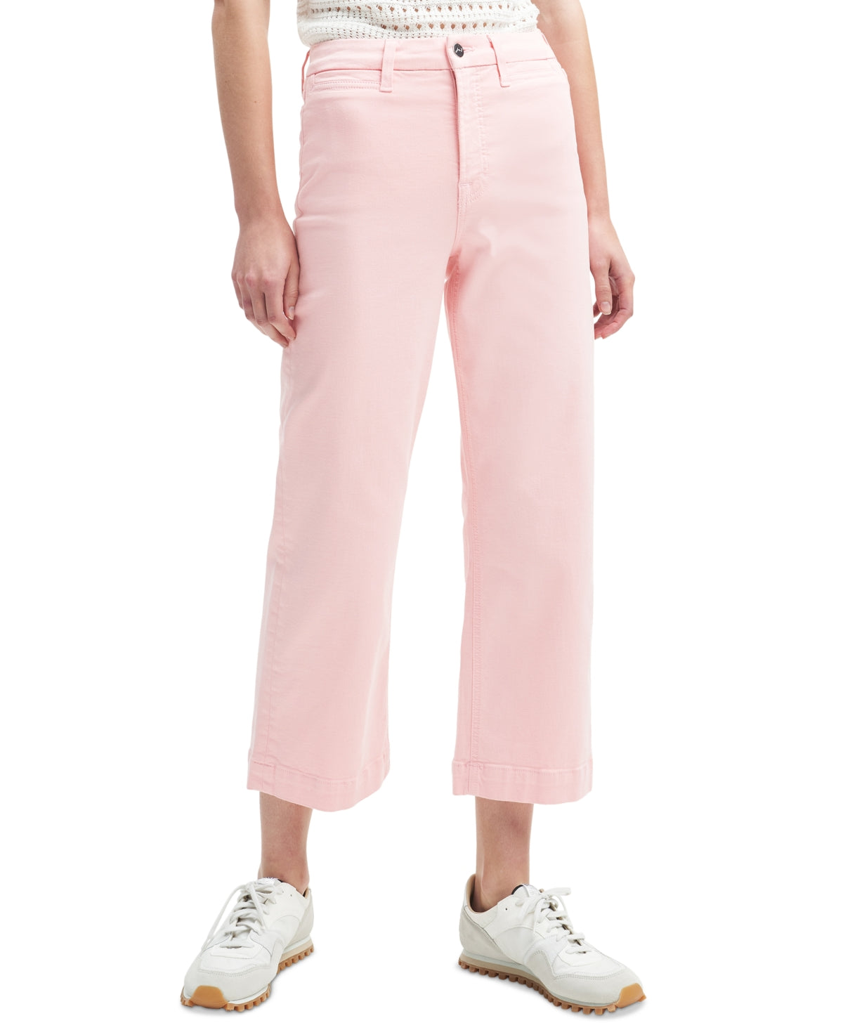7 For All Mankind Women's Crop Wide leg Jeans Pink Size 18