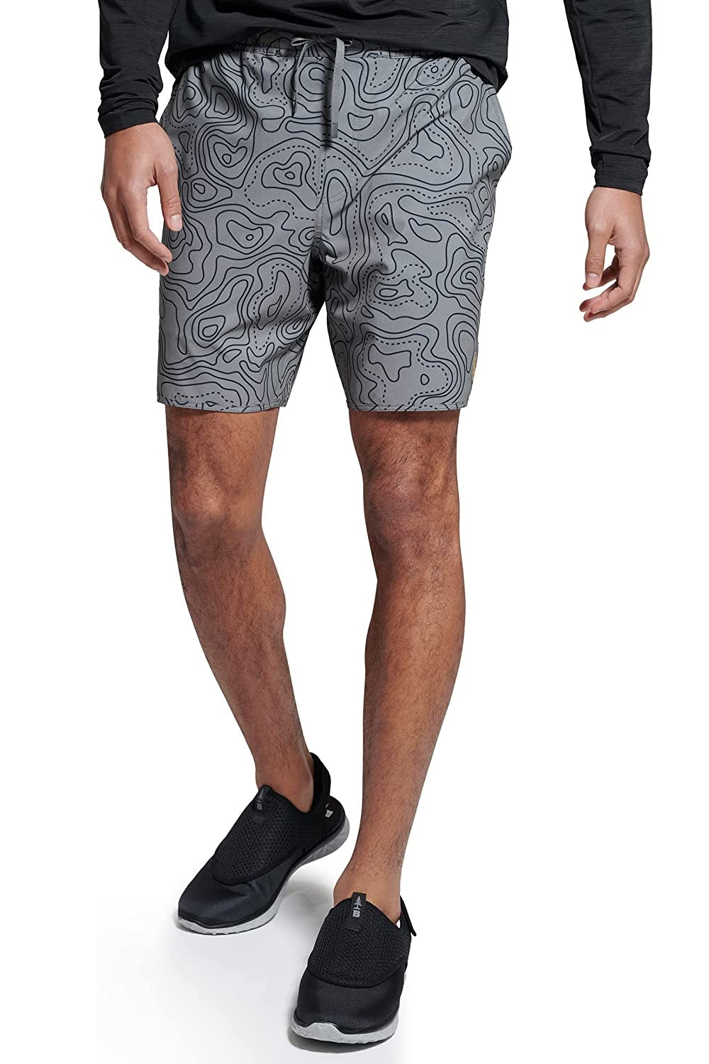 Bass Outdoor Men's Maps Quick-Dry 7 Shorts Grey Size XL