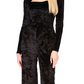 Michael Kors Women's Velvet Cutout Jumpsuit Black Size Petite Medium