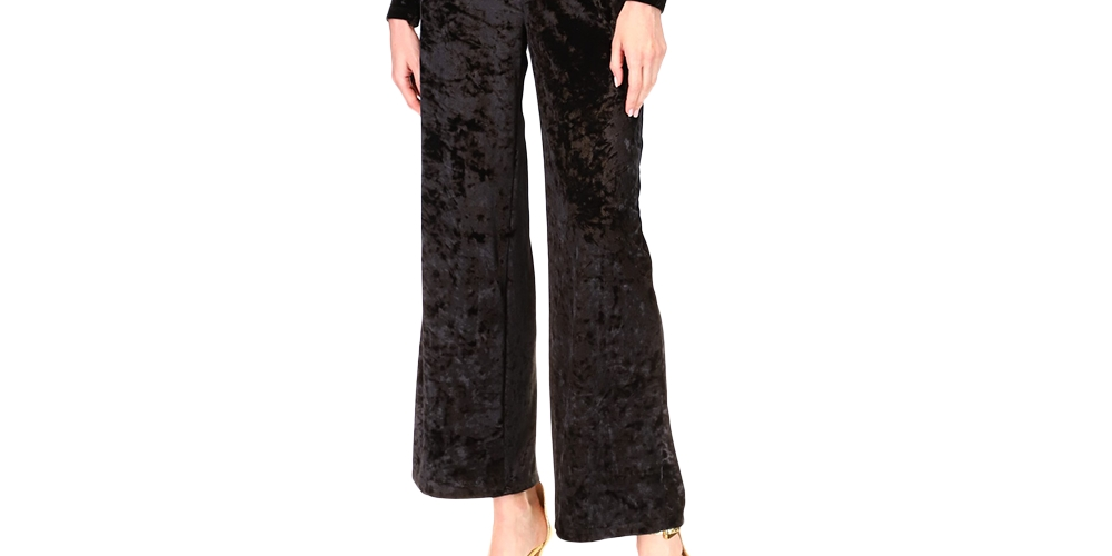 Michael Kors Women's Velvet Cutout Jumpsuit Black Size Petite Medium