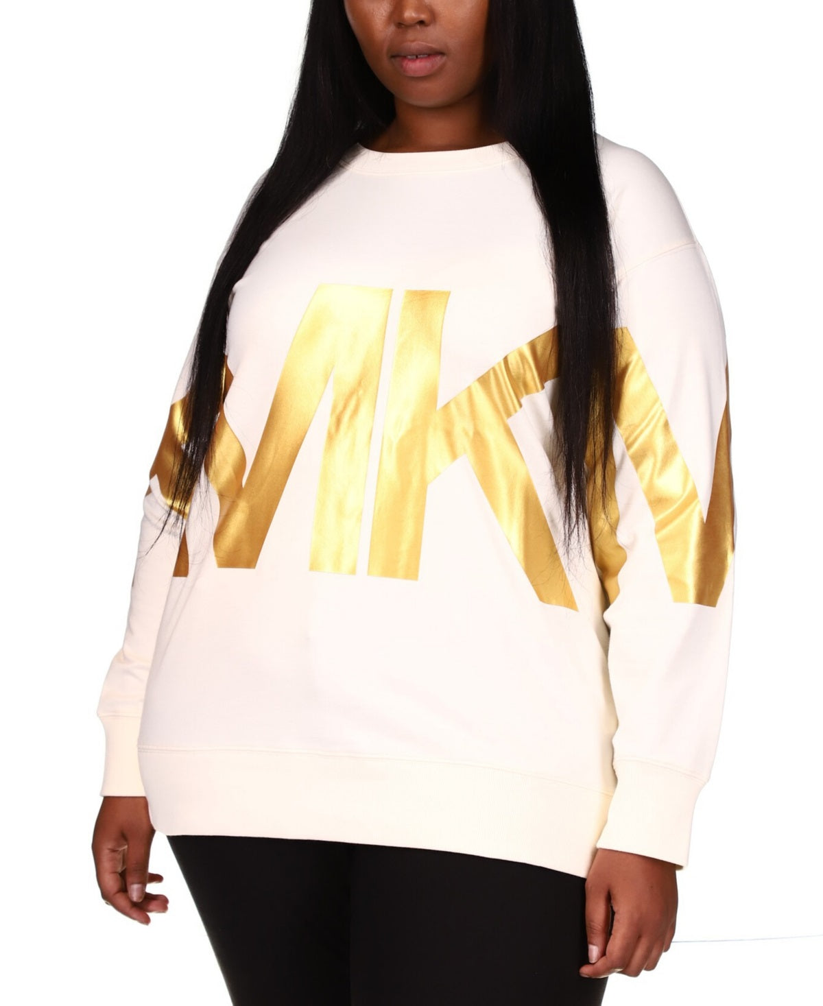Michael Kors Women's Exclusive Plus Size Logo Sweatshirt White Size 3X