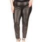 Michael Kors Women's Mixed Media Skinny Pants Black Size 2X