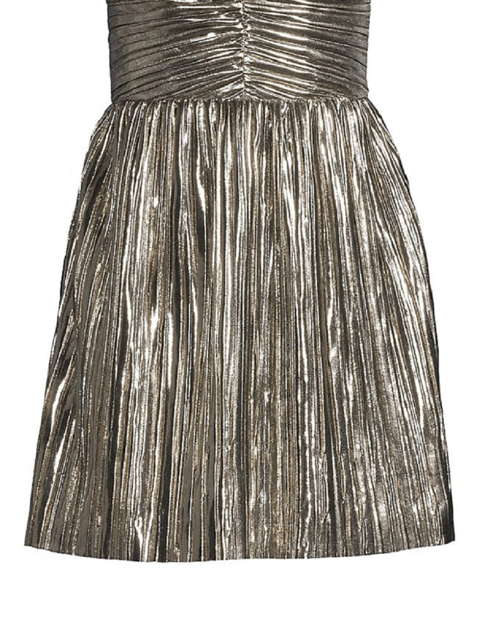 Michael Kors Women's Pleated Lame Mini Dress Gray Size 16
