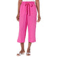 Michael Kors Women's Wide Leg Tie Front Pants Pink Size X-Large
