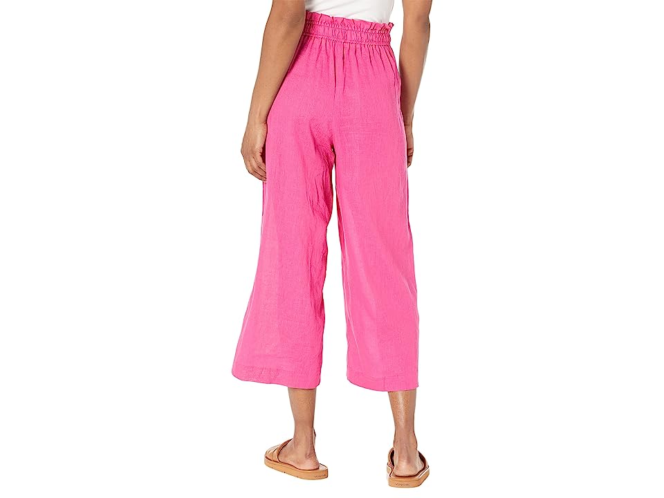 Michael Kors Women's Wide Leg Tie Front Pants Pink Size X-Large