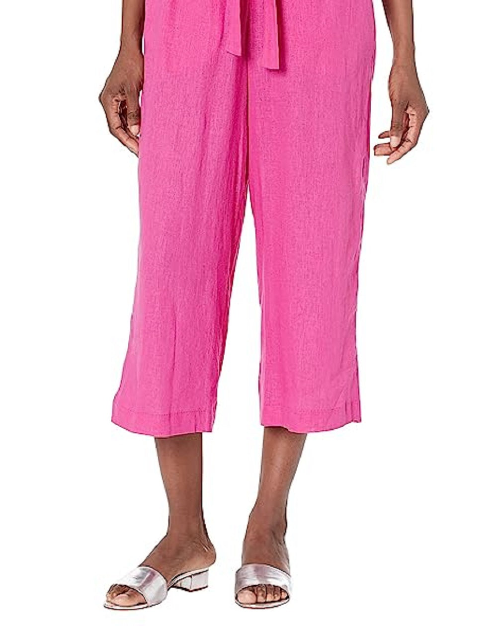 Michael Kors Women's Wide Leg Tie Front Pants Pink Size X-Large