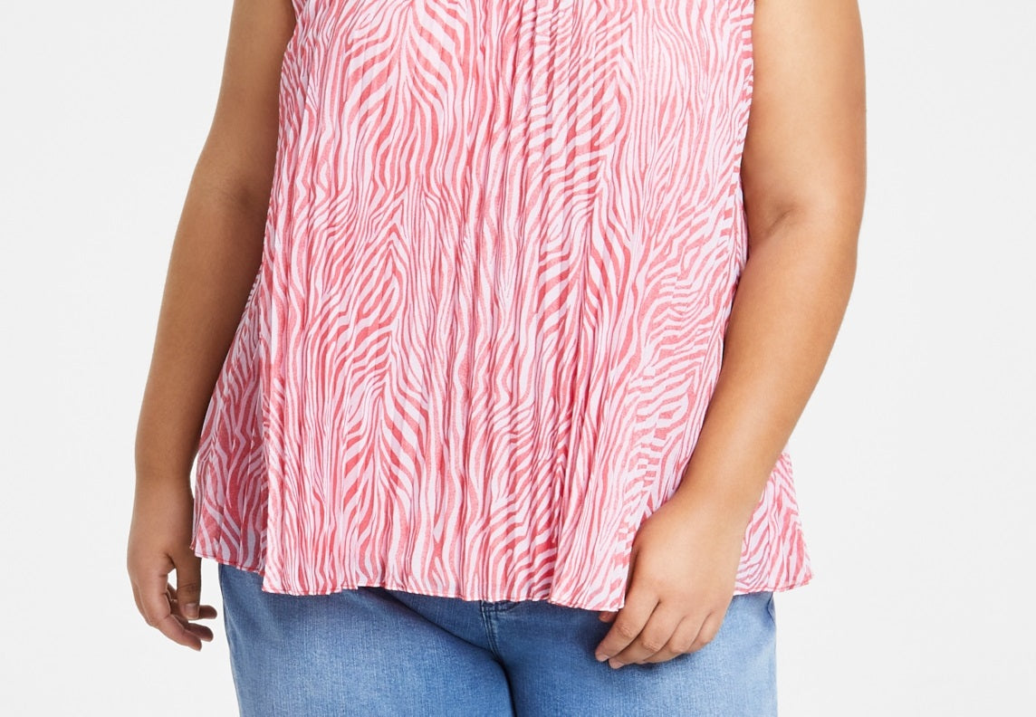Michael Kors Women's Pleated Halter Top Pink Size 0X