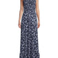 Michael Kors Women's Printed Smocked Maxi Dress White Size X-Small