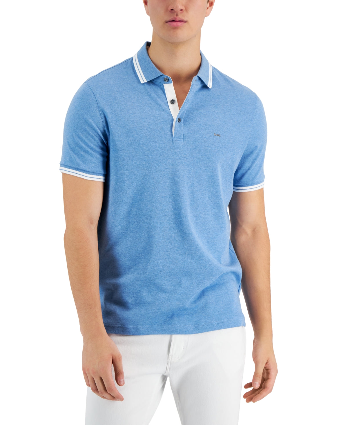 Michael Kors Men's Greenwich Polo Shirt Blue Size Large