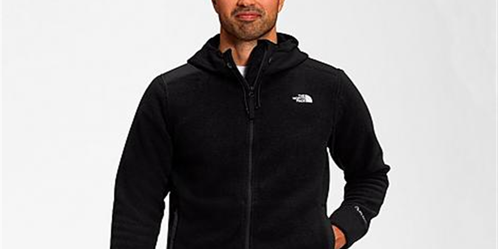 The North Face Men's Alpine Polartec® 200 Full Zip Hooded Jacket Black Size Medium