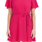 Laundry Women's Braided Belt A Line Dress Red Size 6Petite
