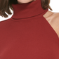 Calvin Klein Jeans Women's One Shoulder Turtleneck Top Red Size X-Large